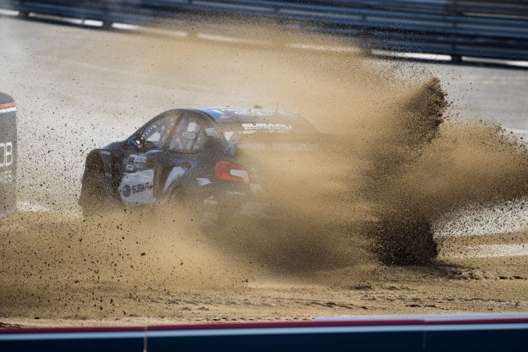 Chris Atkinson slides his Subaru STI at GRC LA MMS20729 768x512 1